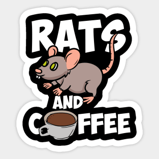 Rat Lover, Rats And Coffee, Pet Rat, Funny Rat Sticker